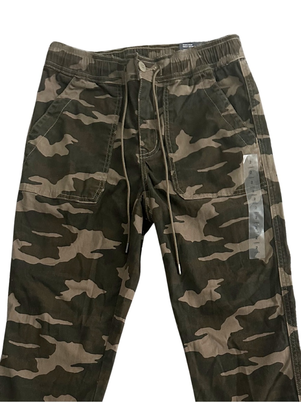 American Eagle Next Level Stretch Camo Joggers High Rise NWT Women's 2 Long